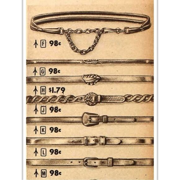 Vintage Mod Gold Tone Stretch Belt - Picture 8 of 8